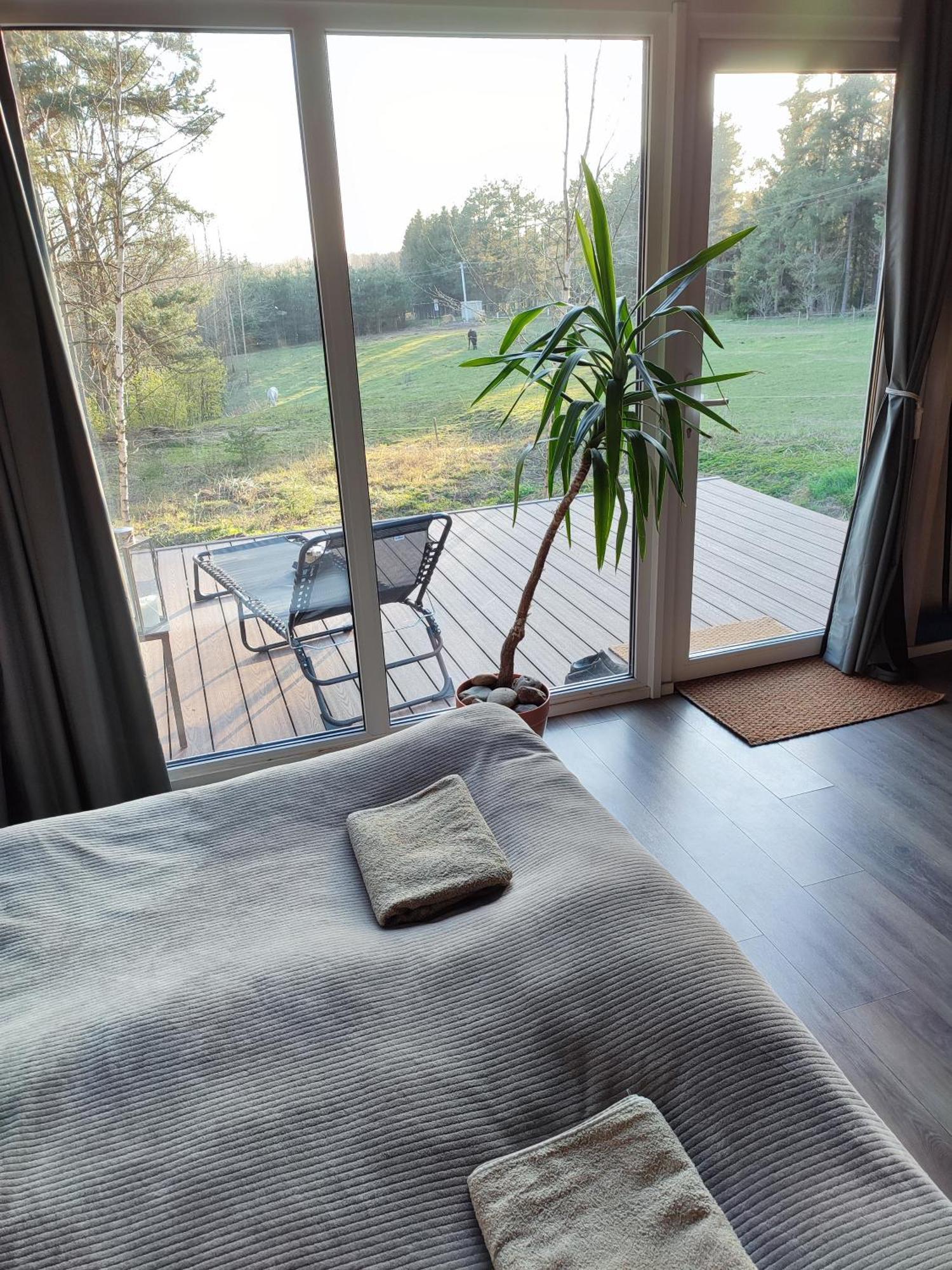 Modern Sauna Cabin In Horse Ranch Liyeplauke Exteriér fotografie